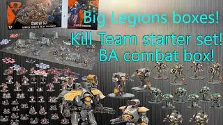 Big epic legions boxes revealed!/ New kill team starter set!/ Ñew Blood angels combat patrol!