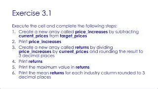 WSO - Wall Street Oasis Python Fundamentals- 4 13 Exercise