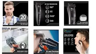 Visit the SYSKA Store 3.8 out of 5 stars  Reviews Syska HT800 Cordless Trimmer for Men (Black)