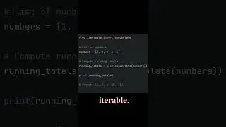 Python Trick: Using itertools.accumulate for Running Totals and More