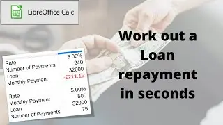 How to work out loan repayments in seconds in LibreOffice Calc