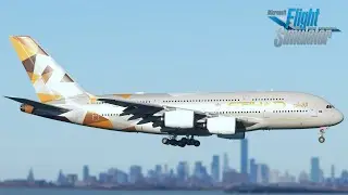 MSFS | FBW A380 | STUNNING Etihad landing in New York JFK