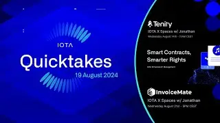 IOTA Quicktakes 19.08.24: EBSI & Buildspheres with Tenity and MateInvoice