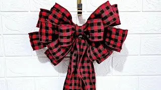 Laço Natal Para Ponteira de Árvore/Decoração Porta