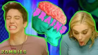 Zombie Brain Food Challenge 🤢 | ZOMBIES | Disney Channel