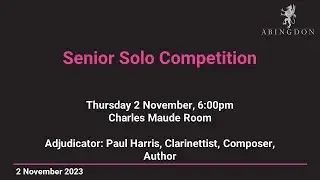 Senior Solo Competition 2023