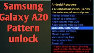Samsung Galaxy A20 का लॉक तोड़े बिना कंप्यूटर के || pin , pattern ,password ,fingerprint