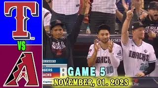 D-backs vs. Rangers (Innings 7&8) World Series 2023 11/01/22 GAME 5 Highlights | MLB Highlights 2023