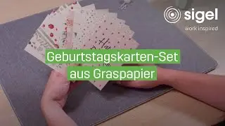 Geburtstagskarten-Set aus Graspapier | SIGEL