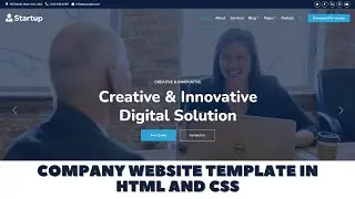 How to Create a Stunning Company Website Template with HTML and CSS | Source code
