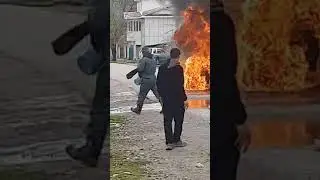 Сухтори мошин дар шахраки Навобод, нохияи Рашт