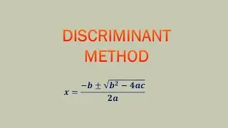 Discriminant method with example .