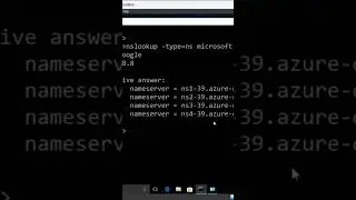 "nslookup" command - Find DNS servers for a website/domain.  #shorts #shortsfeed
