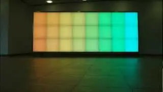 Designpanel -- LED-Lichtwand aus Lightpanel frameless -- Lichtinstallation -- Farbeffekte