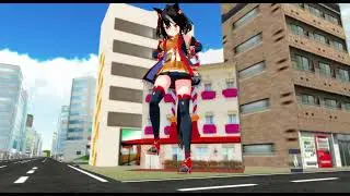 【MMDウマ娘プリティーダービー】巨大化するキタちゃん【巨大娘】