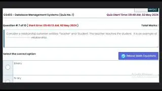 CS403 Quiz 1 Solution Spring 2024 || CS403 - Database Management System || VU Zone