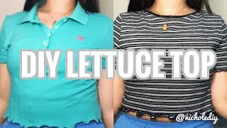DIY LETTUCE TOP | upcycling old clothes ~ Nichole Diy