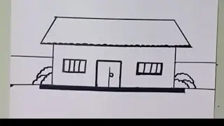 How to draw a simple house drawing step by step drawing #drawing for kids and toddlers