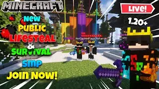 MINECRAFT SMP LIVE || LIFESTEAL & SURVIVAL PUBLIC SMP 24/7 JAVA + BEDROCK | FREE TO JOIN DAY #5