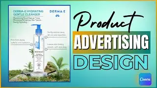 Natural Facewash Advertising Design (Canva Design Tutorial)