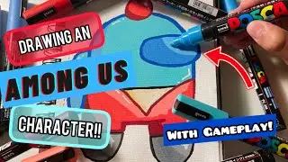 Drawing An AMONG US Character!! - Gameplay Included | SB Art