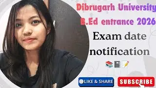 DU B.Ed entrance 2026 exam date 🔥/ notification 