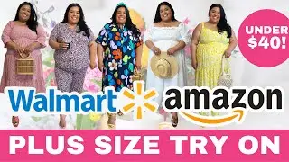 WALMART AMAZON PLUS SIZE HAUL I SPRING TRYON I AFFORDABLE OUTFITS UNDER $40 I COLLAB WITH ORALIAM