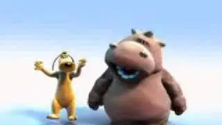 Hippo And Dog In The Jungle