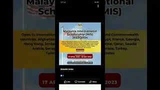 Malaysia international scholarship (MIS) .