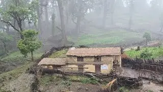 Himalayan Daily Life Of Living Under The Mountain|| How Is Nepali Village Life Like? Rainy Days Life