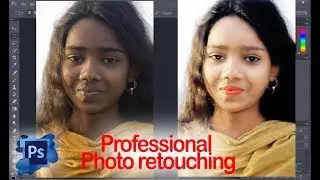how to dark photo make professional skin retouching Photoshop tutorial cc 2017