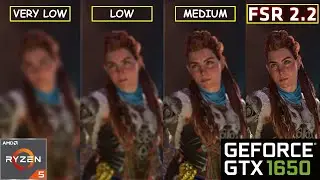 GTX 1650 - Horizon Forbidden West: FPS Test - Very Low, Low, Medium, FSR 2.2 (Acer Aspire A715-42G)