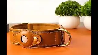 Keepaws Leather Airtag Collar