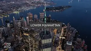 A Beautiful Sunset Over the Lower Manhattan Skyline