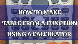#how to make table from a function using a calculator #four steps only #howto #make #table #casio