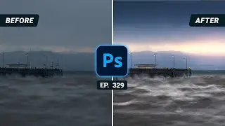 Stormy Landscape Photo Editing with Photoshop | QE 