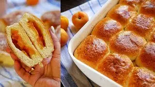 БУЛОЧКИ С АБРИКОСАМИ 🍑 Дрожжевое Тесто без Яиц на Кефире
