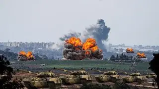 Full attack! Dozens of tanks deployed to destroy underground tunnels in the Conflict Precision Zone