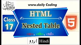 Nested Table in HTML | How to Create a Table Inside a Table in HTML | Daily Coding | Class 17