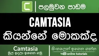 Camtasia Beginner Course (Sinhala) - Part 1 - Getting Started