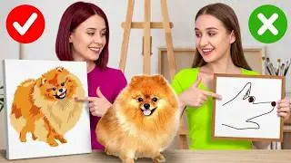 ART CHALLENGE AND DRAWING TRICKS || Awesome drawing hacks and pancake challenge by 123 Go! GENIUS