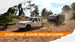 Up schitt's creek - Prado pulls F250 and Caravan!