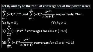 real analysis iit jam 2023 radius of convergence power series mathematics answer key