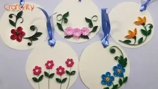 DIY Quilling for Beginners | How to make Quilling Floral Tags | Easy Quilling Tutorials