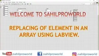 REPLACING AN ELEMENT IN ARRAY| USING LABVIEW| LABVIEW TUTORIALS