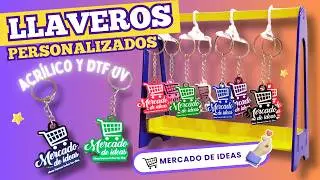Custom Keychains with UV DTF Printing | Creative MDF Display for Branding & Promotion
