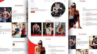 how to create gym fitness website using html and css | gym website