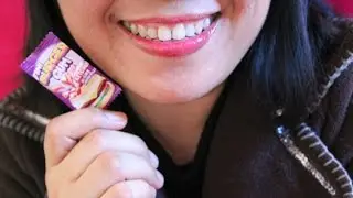ASMR whisper chewing gum and playing with my hair REQUESTED