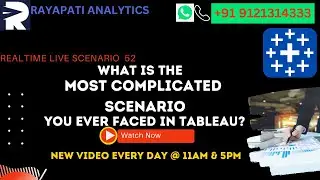 What is the most complicated scenario you ever faced in Tableau? | Interview question