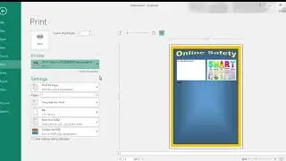 Publisher 2016 - Changing the printer and printing
